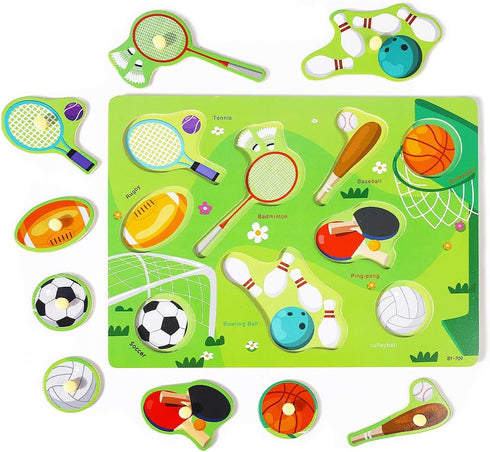 9 Pack 3 4 5 3-5, Set, GRINNNIE Montessori Toddler Puzzle for Years Old, Wooden Learning Puzzle for Toddlers Animal