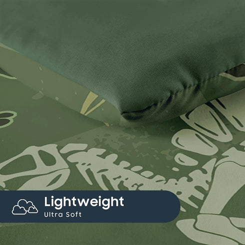 Set 4 Set Wake In Cloud - Dinosaur Toddler Bedding for Boys, Colorful Dino Prehistoric Fossil, Pieces Soft Crib Bed
