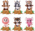 7" Set Pack 6 My OLi Plush Toys Stuffed Animals Bundle of Forest Animal Toys Lion/Elephant/Zebra/Giraffe/Tiger/Leopard
