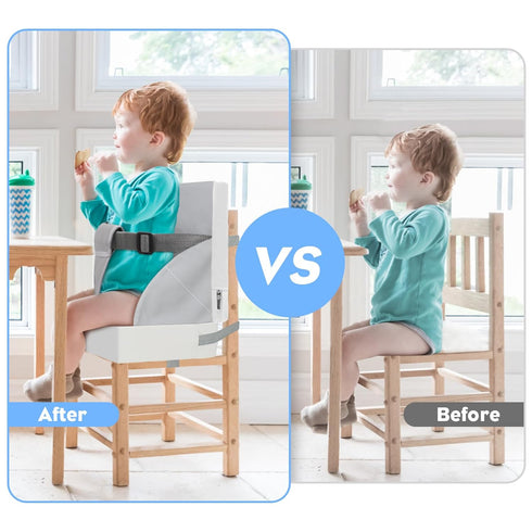 Toddler Booster Seat for Kitchen Chair Dining Table, PU Waterproof Strong Support Portable Booster Chair for Toddlers