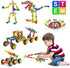 Stem Building Toys for Kids 3-8 Years Old, 125 Pieces Educational Building Blocks with Large Storage Box