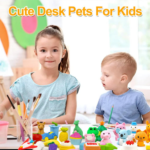 120 pcs Animal Erasers for Kids Classroom Rewards, Puzzle Take Apart Pencil Erasers for Valentine Gifts and Party Favors