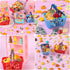 DULEFUN 143pcs Mini Shopping Cart Basket Miniature Food Drink Bottle Toys, Supermarket Shelve Metal Handcart Cash