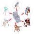 High Chair Pad, Cute Pattern High Chair Cushion, Soft Comfortable Seat Belt Design, Breathable Pad (Gray Animal Pattern)
