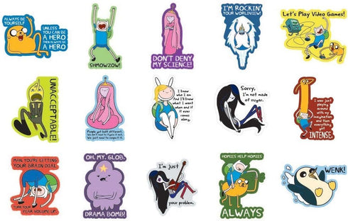 Adventure Time New Stickers - Series 3, Complete Set of 15 Large Stickers