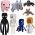 8Pack Game Plush Snow Golem, Enderman, Baby Wolf, Baby Pig, Spider, Bat, Skeleton Shooter, Squid Stuffed Animals Toys,