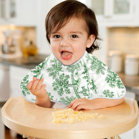 decor gift Countryside 4 Pack 22x11in Cotton Large Burp Cloths for Baby Breathable Euoproean Green Baby Feeding Cloth
