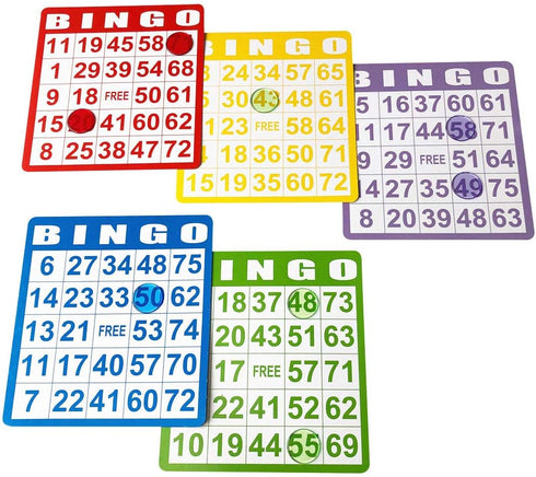 Yuanhe 100 Bingo Game Cards Set - Kids Party Paper Card Games for School Classroom Family Gathering Activity