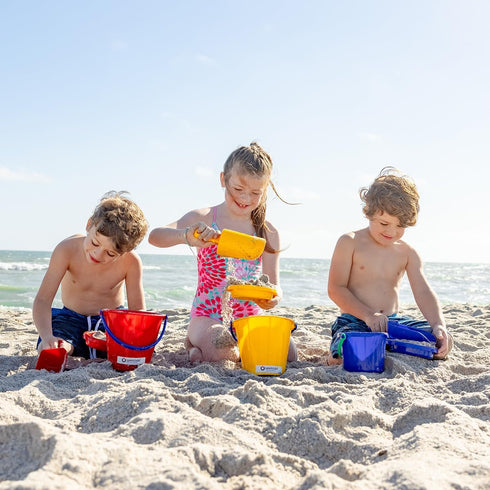 2.5L Spielstabil Large Sand Pail Beach Toy - German-Made Sand Bucket - Kids Beach Essentials, Toddler Outdoor Toys