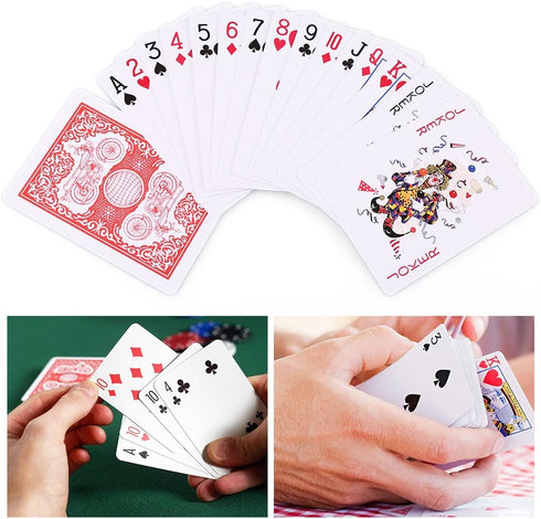 LotFancy Playing Cards, 12 Pack - Poker Size Decks for Blackjack, Canasta, 6 Blue and 6 Red