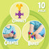 BUNMO Suction Bath Toys 44 Pack - Connect, Build, Create, No Mold Bath Toy for Fine Motor Skills and Sensory Play