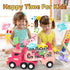 1 2 3 7-in-1 1-2 2-3, 1 2 3+ newcrave Truck Toys for Year Old Girl, Carrier Cars Toys for Toddler Girls Age Princess
