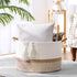67L 20"x13" Large Blanket Basket, Woven Storage Baskets With Handle, Cotton Rope Blanket Basket Living Room, Baby