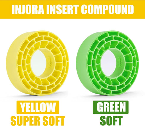 INJORA Silicone Rubber Inserts for 62-64mm*24mm 1.0" Tires (Large Yellow)