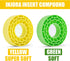 INJORA Silicone Rubber Inserts for 62-64mm*24mm 1.0" Tires (Large Yellow)