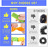 witkidome 8 Packs Sensory Fidget Toys Kids Adults, Textured Suction Toys for Autism Kids Calming,Sensory Stickers
