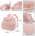 Bevkois Backpack Small Diaper Bag Quilted Mini Baby Crossbody Diaper Bag Tote for Mom and Baby Girls Boys (Pink)