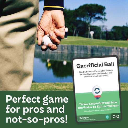 On-Course Golf Game - 100 Interactive Playable Cards - Multiplayer Game for 1-4 Players - Perfect Gift for Any Golfer