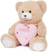 My OLi 7” Plush Teddy Bear Stuffed Animal Bear with Pink Heart Plush Toys Gifts for Mom, Beige