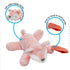 Carter's Fawn Plush Rattle with Loop Teether for Infants and Babies