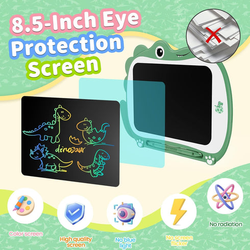 Genialba 8.5 Inch 3 4 5 6 Dinosaur LCD Drawing Tablet Writing Board Toddler Toy Educational Toys Birthday Christmas
