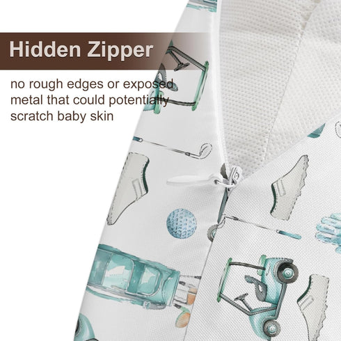 KuphiL10C Golf Sports Theme Pattern Nursing Pillow Cover, Unisex Removable Breastfeeding Pillowcase Slipcover for Baby