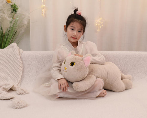 26.4 inch 5 lbs Cat Weighted Stuffed Animals, Large Plush Toy Pillow, Soft Kawaii Gifts for Adults and Kids