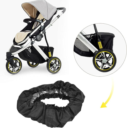 4PCS Baby Stroller Wheel Cover, Dustproof Protector Cover for Small Wheelchairs