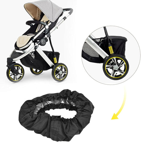 Wheelchair Cover, Hand Washable Baby Stroller Wheel Cover for Outdoor Travel, Fits 4.7-5.5 Inch Dia Wheels
