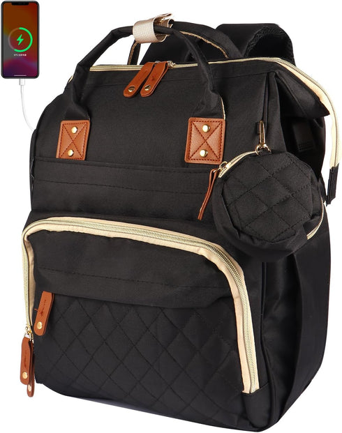 MosaiRudo Diaper Bag Backpack Baby Bag,Waterproof, Travel Diaper Bags with Pacifier Case for