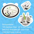 Bamboo Toddler Dinnerware Set, 5Pcs Baby Plates and Bowls, Christmas Kids Dishes Set with Plate, Bowl, Cup, Fork, and