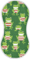 tplaotee Cartoon Green Frogs Red-Stripe Cotton Burp Cloth Soft Touch Baby wash Cloth