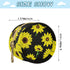 YETTASBIN Sunflowers Portable Pacifier Holder Case with Metal Hook Buckle & Zipper for Diaper Bag and Stroller