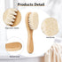 Mocokkiti Set (2 Baby Hair Brush, Goat Bristles Brush and Baby Cradle Cap Brush for Cradle Cap Wood Bristle Brush