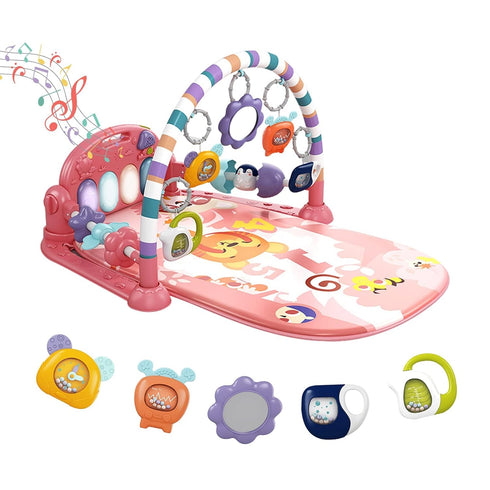 dearlomum Baby Play Mat Gym, Funny Play Piano Tummy Time Activity Mat