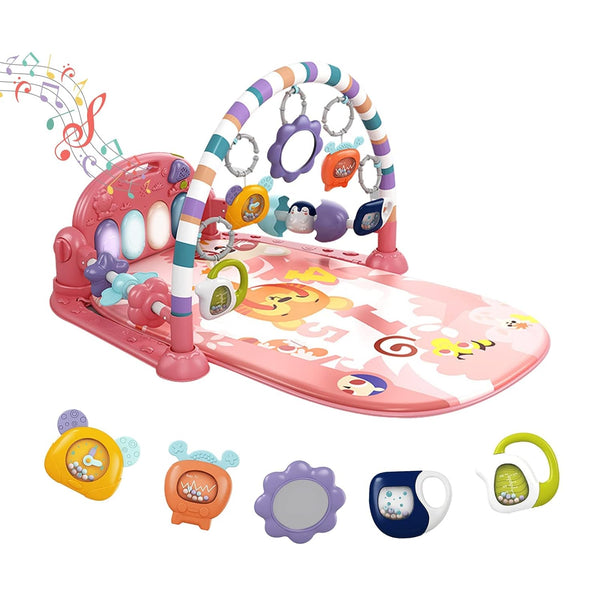 dearlomum Baby Play Mat Gym, Funny Play Piano Tummy Time Activity Mat