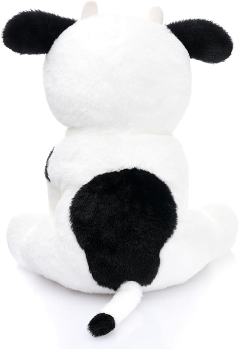 Calf Cow Stuffed Animals Plush Toys for Kids, Black and White Holstein Friesian Cow, 14 inches Birthday Gift
