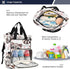 YANENDIE Backpack, Backpack Backpack Kawaii Raccoon Pattern Diaper Bag Unisex Travel Baby Diaper Bags with Stroller