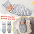 4 Pack Set 3-7 Lbs Buryeah Preemie Swaddle Blanket Wrap with Hat for Baby Boys Girls Preemie Newborn Clothes Sleepers