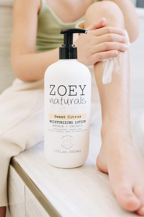 Zoey Naturals Sweet Citrus Baby Lotion - Enriched with Shea, Apricot Oil, Aloe & Avocado - Soothes & Moisturizes