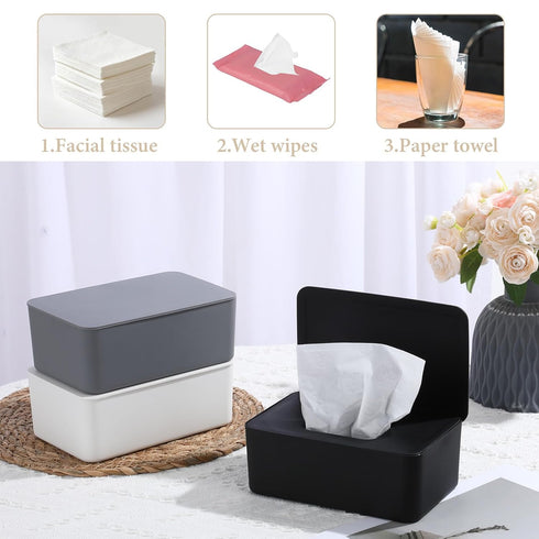 Yuanan 3 7.28 4.80 2.75 Inch Pcs Wipes Dispenser, Refillable Wet Wipe Container with Lid x x Reusable Wipe Dispenser