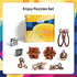 9-Piece Set Retro Puzzle - Brain Teaser Toys for All Ages