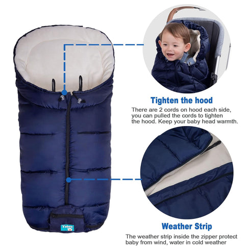 Multi-Use,6 36 Yobee Winter Outdoor Tour Waterproof Stroller Bunting Bag, Warm and Comforatble Stroller Footmuff