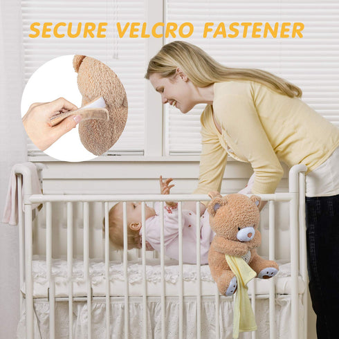 BEREST Baby Sleep Soother Bear, Mom's Heartbeat & Lullabies White Noise Machine, Nursery Decor Night Light Projector