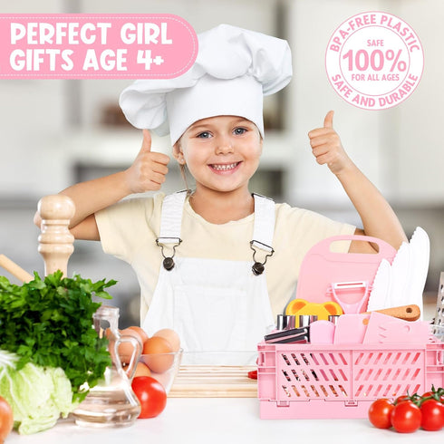 Set, Set 3 4 5 6 7 8 Suhctuptx Toddler Knife Kids Knife for Real Cooking, Kid Safe Knives with Cutting Board Crinkle