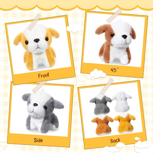 Sosation 20 Pcs Mini Plush Stuffed Puppy, Soft Plush Dog for Goodie Bag Fillers, Back to School Gift, Party Favor