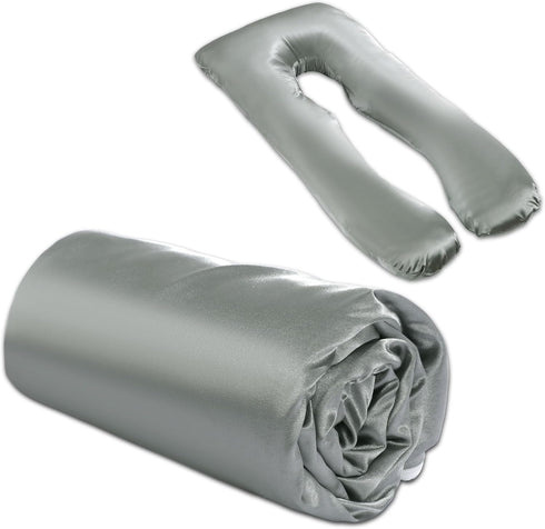 BALAPET Silky Satin Pregnancy Pillow Cover (ONLY Pillowcase), U Shaped Luxurious Smooth