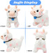 Hopearl Interactive Electronic Pet Plush Cow - Walking Diary Cattle Toy with Sounds, Movements, MOO Nodding Head for
