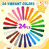 DreamCosy 1-3, 24 16 4-8, Triangle Jumbo Crayons for Toddlers Colors Washable Crayons with Printed Coloring Sheets