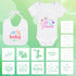 60/110/220 Set Pcs DIY Baby Bibs Bodysuit Baby Shower Game White Baby Bibs White Newborn Bodysuit for Baby Shower